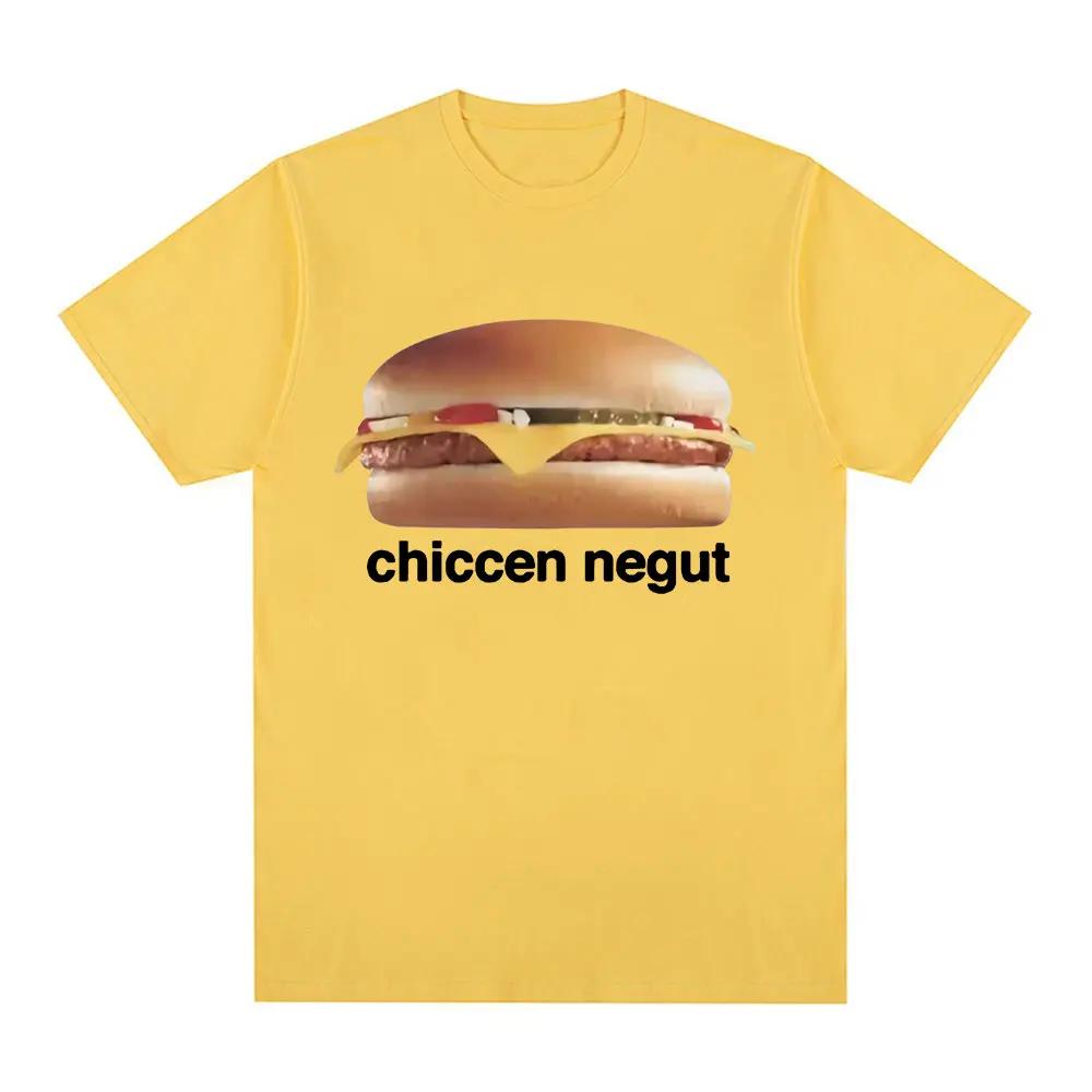 Chiccen Negut Funny Meme Graphic Printed T Shirt Fashion Roundneck Short Sleeve Casual T Shirts Women Clothing