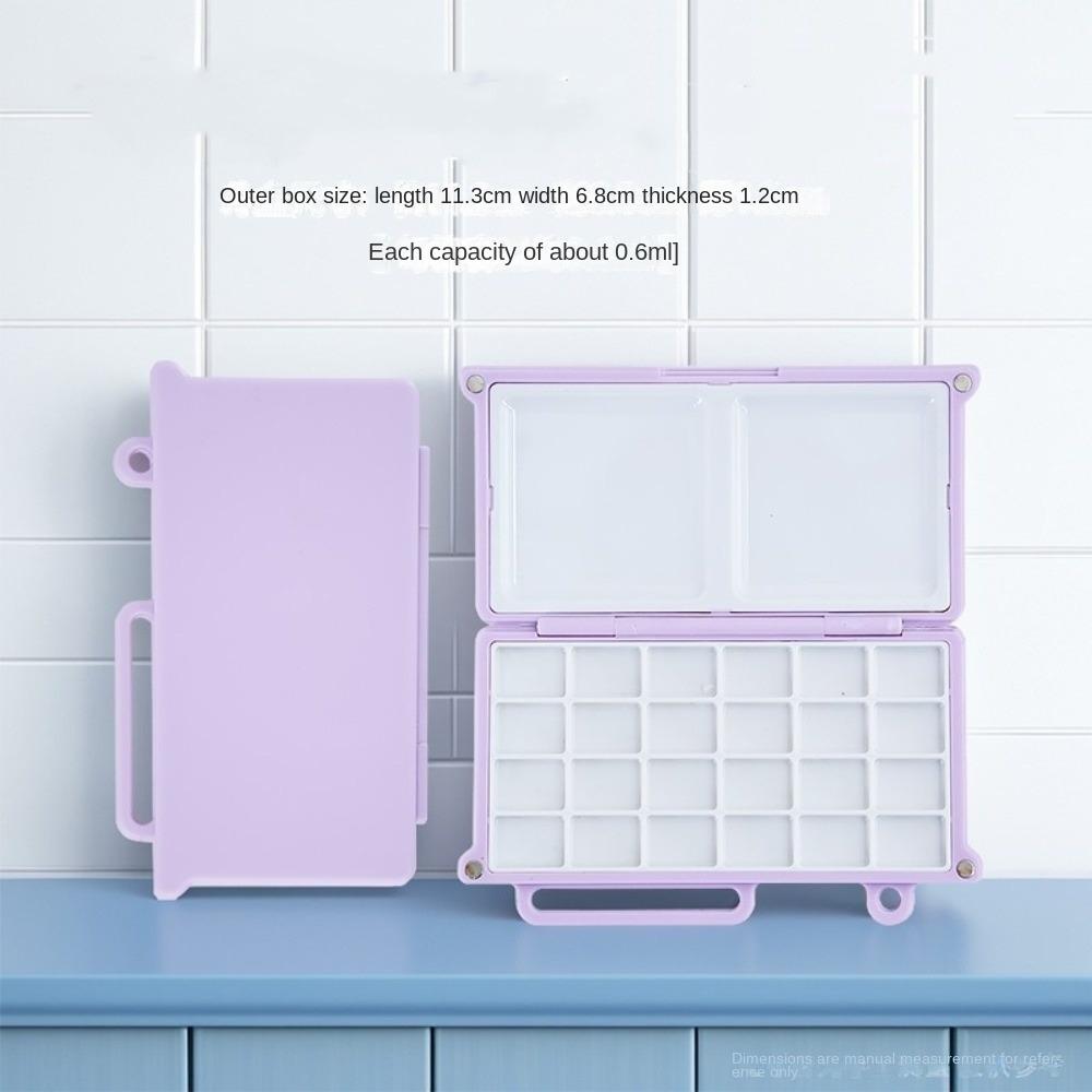 Фиолетово-синий дорожный пластиковый бокс для рисования, мини-портативный бокс для пигментов, подпакет для акварельных красок