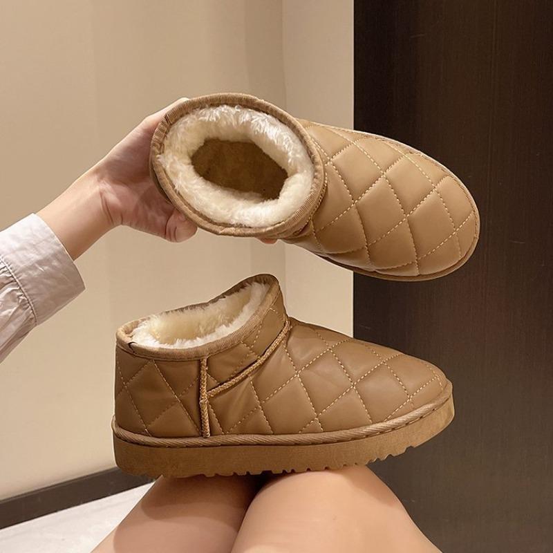 Snow Boots Women's Winter Women's Shoes New Velvet Thickened Warm Cotton Shoes Women Wear Waterproof and Non-slip Short Boots
