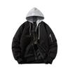 Mens Winter Thickened MA-1 Style Pilot Jacket Unisex Oversized Cotton-Padded Bomber Coat Solid Color Streetwear