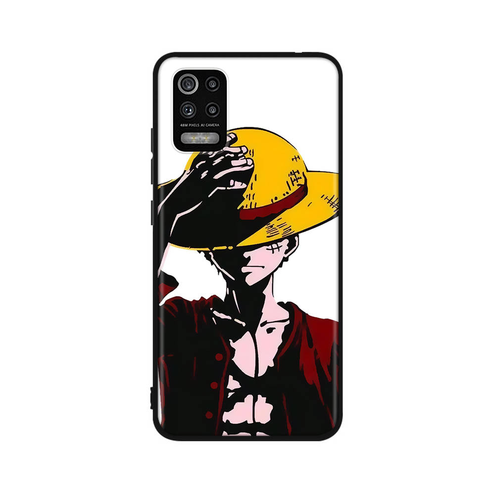 Чехол DT28 One Piece Luffy для OPPO Reno 8 6 5 4 Pro Find X3 A17 A31 A38 A40 A53 A54 A55 A74 A76 A78 A77 A80 A94 A95 A96 Lite черный мягкий чехол