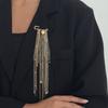 Water Droplet Fringe Clothing Tie Pin Exaggerated Bead Fixed Ornament  Women Girls