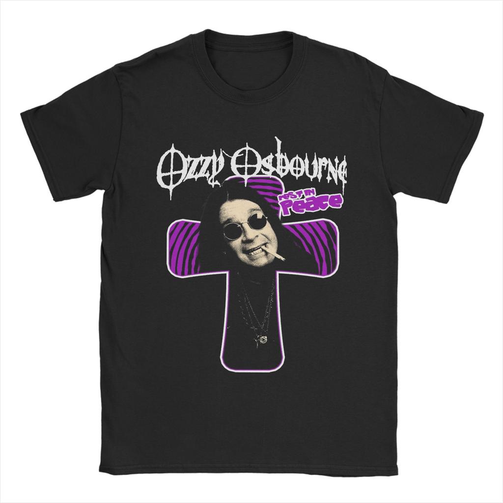 Ozzy Osbourne T-Shirt Men Vintage 100% Cotton Tees Round Neck Short Sleeve T Shirt New Arrival Tops
