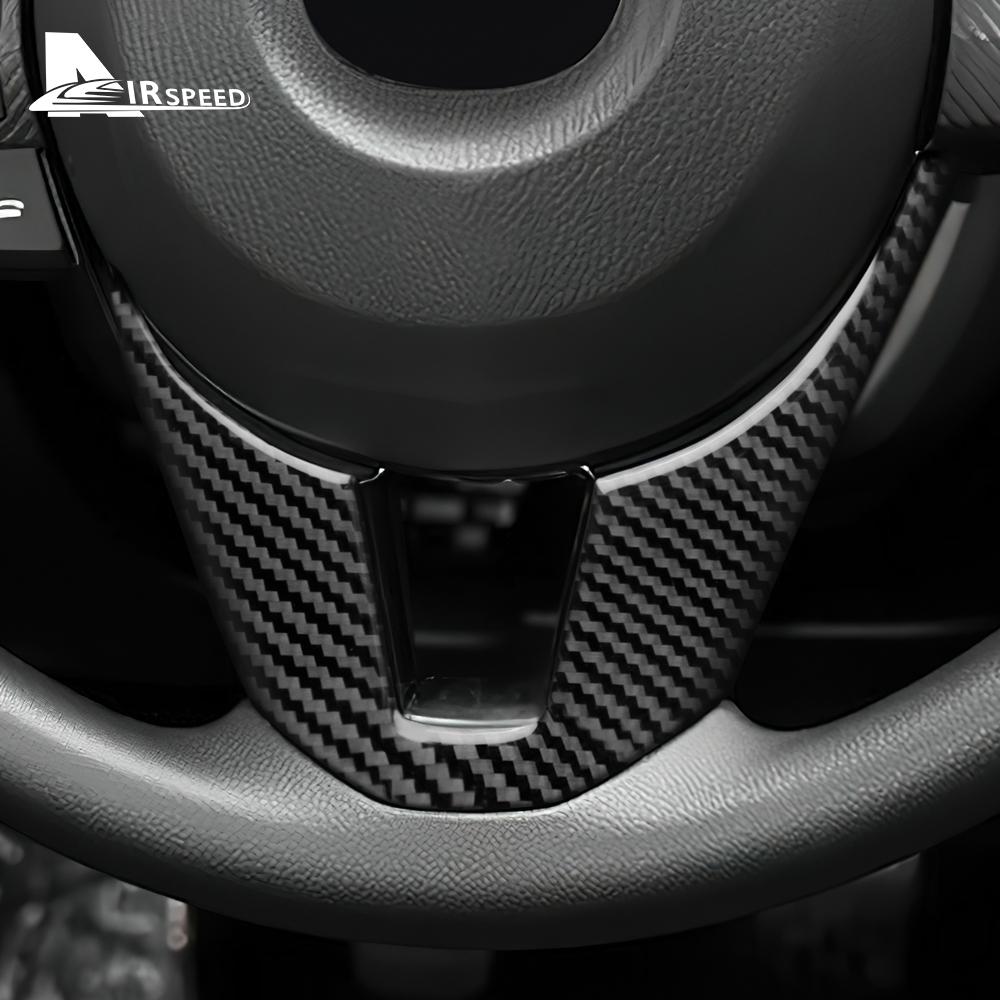 Наклейка из настоящего мягкого углеродного волокна для Mazda 3 Axela 2014 2015 2016 LHD RHD рулевое колесо автомобиля нижняя отделка аксессуары для интерьера