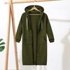 Zip Up Hoodies for Women Oversized Fleece Long Tunic Hooded Sweatshirt Fall Winter Casual Drawstring Coat with Pockets