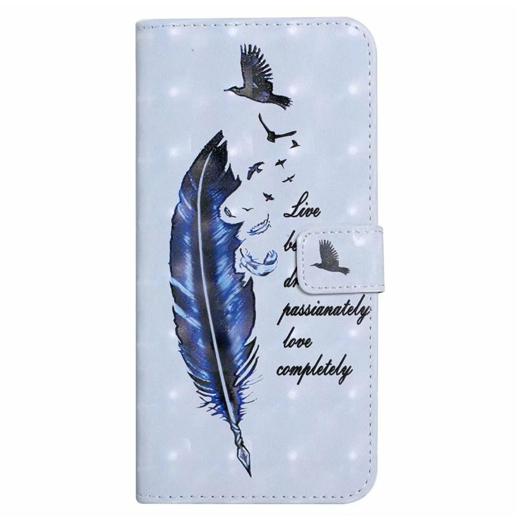 For iPhone 16 Plus Case Stand Card Holder Leather Phone Cover 3D Creative Pattern Design