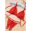 Red Lace Bra Panty Set