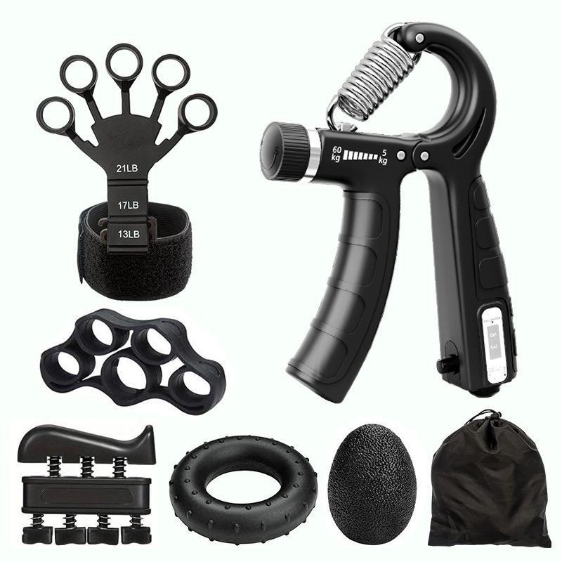 Hand Grip Strength Trainer Set: 5-Piece Kit for Finger Exercise, Rehabilitation, and Muscle Building