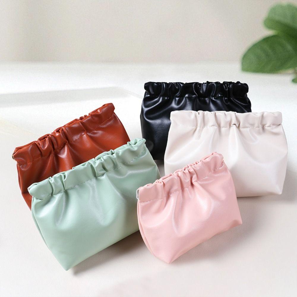 Pu Leather Mini Cosmetic Bag Makeup Bag Coin Purse Small Item Bag Coin Bags Travel