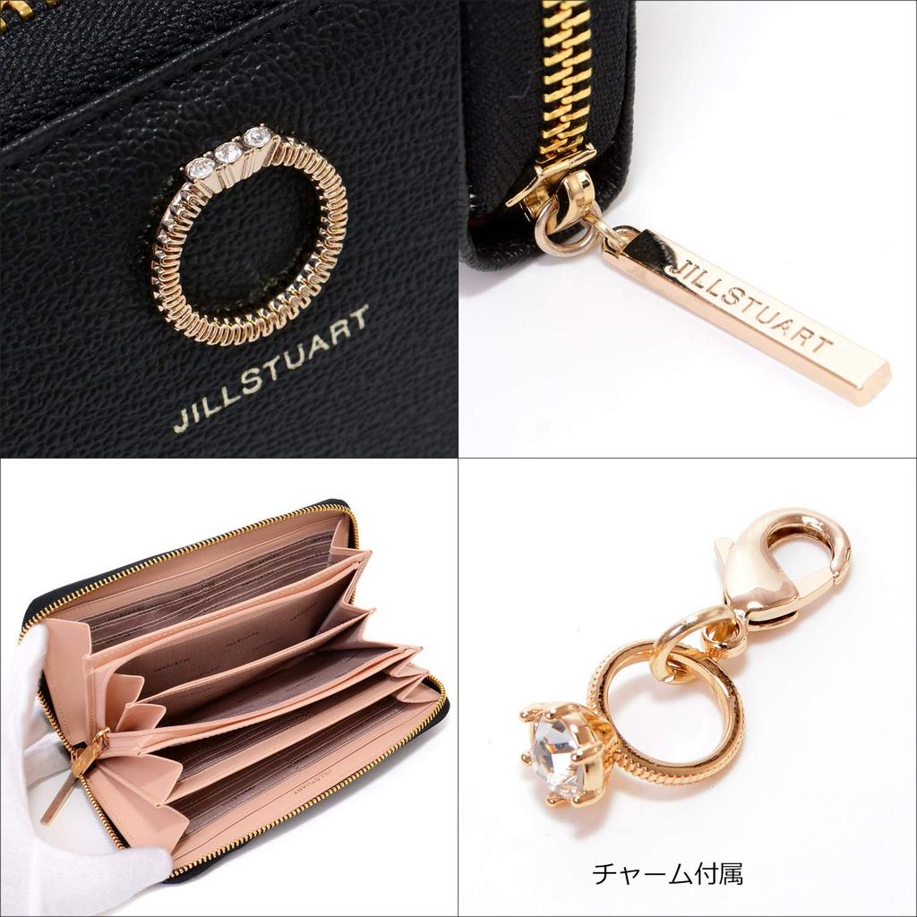 Может быть JILLSTUART Длинная круглая монета Простая JSLW0DT1 Нет [Имя выгравировано] (ДЖИЛЛСТЮАРТ) Кошелек, кошелек, коровья кожа, молния, брелок, кошелек, (Черный, Имя)