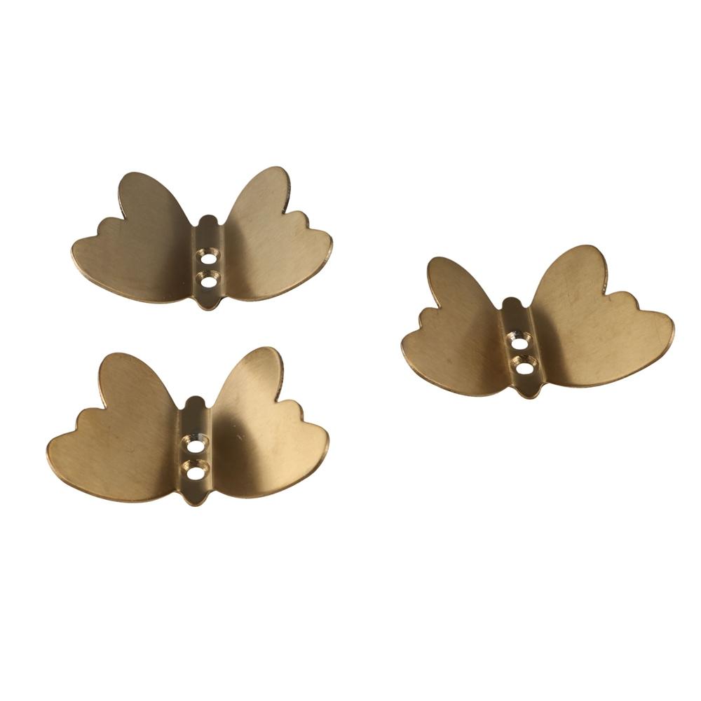 Gold/Silver/Black Butterfly Wall Hooks Three-dimensional Towel Hangers Key Holder Rack  Hats