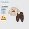 JELLYBABY Зимний комплект для мальчиков 5A Антибактериальный Термо-плюшевый с капюшоном и штанами
