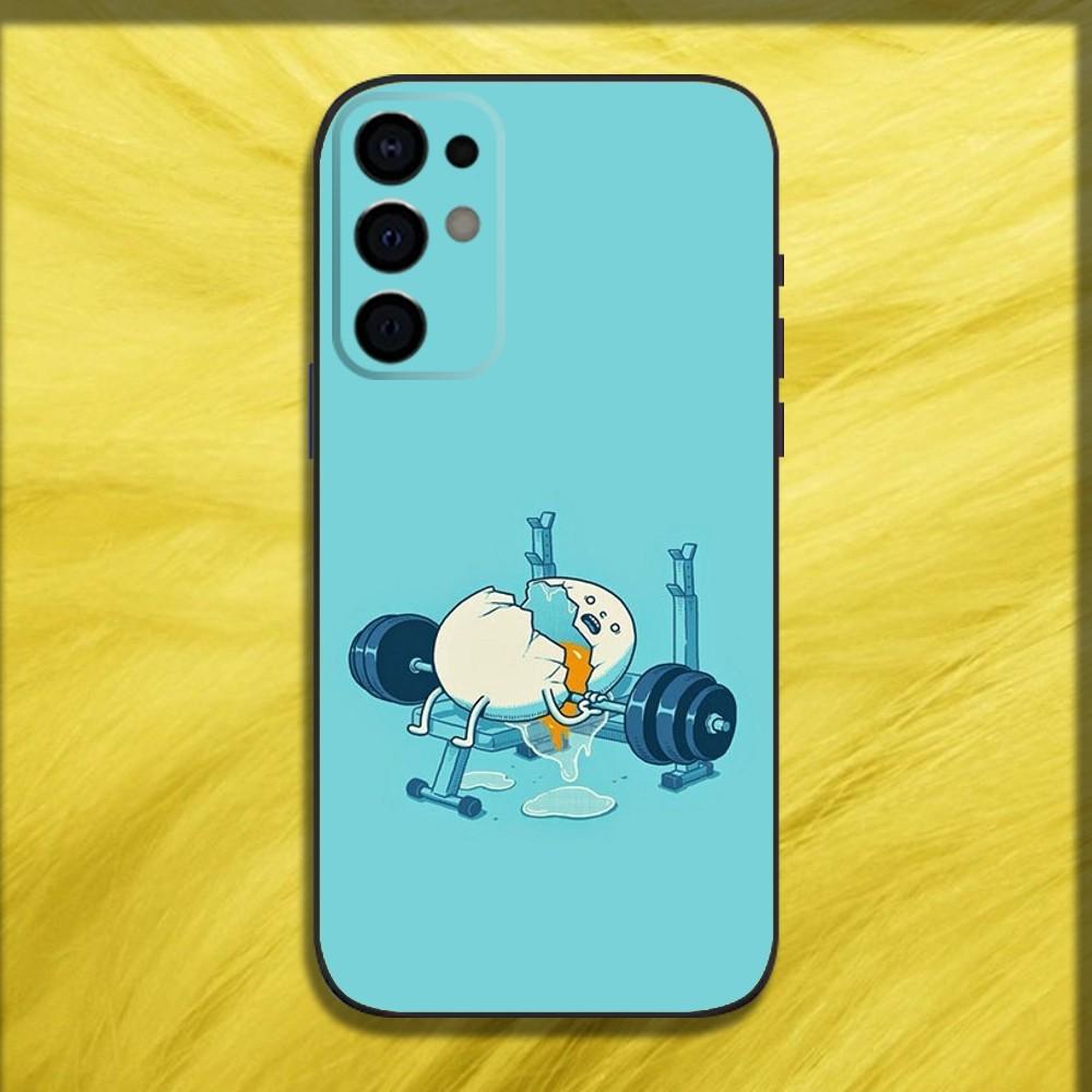 Bodybuilding Gym Fitness Phone Case For Samsung S24,S21,S22,S23,S30,Ultra,S20,Plus,Fe,Lite,Note,10,9,5G Black Soft Shell