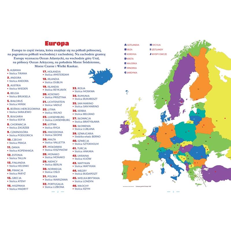 Atlas of Europe For Children Educational Book Maps Countries Continents