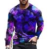 Men's Spring and Autumn Long Sleeve T-shirt Men's Loose Round Neck Hoodie 3D Printed Printed Long Sleeve Top