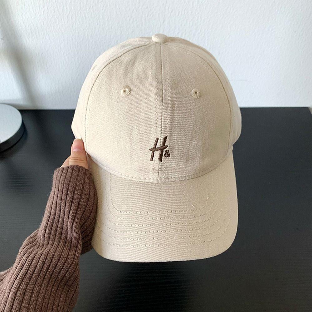 Shows Face Small Sun Visor Hats H Letter Hip Hop Hat Fashion Duckbill Cap  Spring Summer Autumn