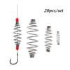 20Pcs 304 Stainless Steel Olive Spring Baits Feed Fish Baits