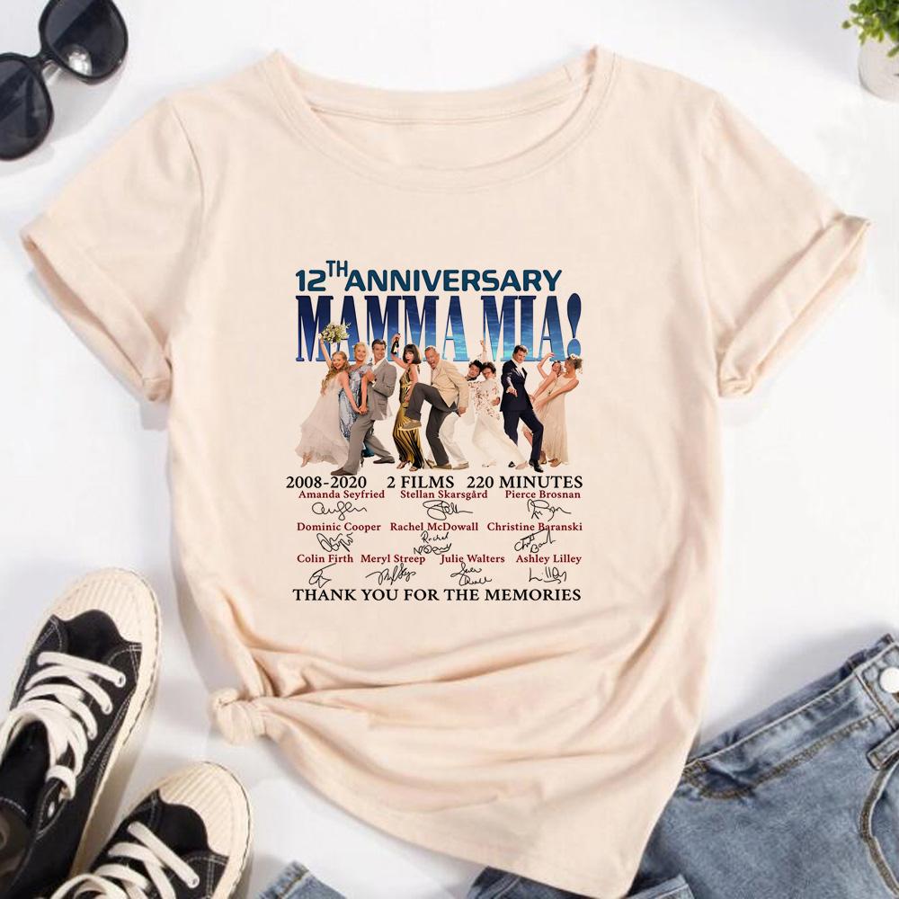 Футболка Mamma Mia Женская уличная одежда графическая аниме футболка женская харадзюку y2k Японская одежда