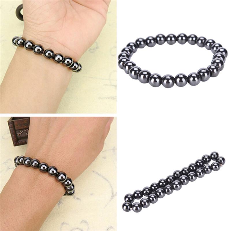 Weight Loss Round Black Stone Bracelet Health Care Magnetic Therapy Bracelet