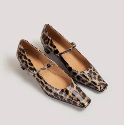 Модные женские туфли-лодочки 2024 года, новые женские туфли с квадратным носком, удобные туфли Мэри Джейн на низком каблуке, повседневные модные женские кожаные туфли