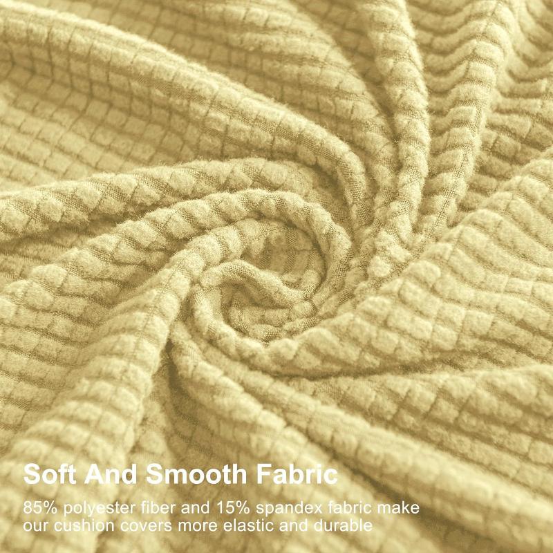 Solid Color Living Room Waffle Honeycomb Square Pillow Cushion Cover Cushion Cover Simple Sofa Pillow Cushion Cushion Cover