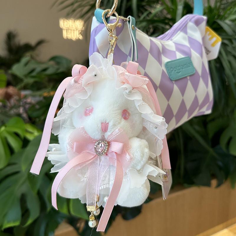 Милый кулон-кролик Лолита, плюшевая игрушка, мягкая кукла из короткого плюша, подарок для девочки, декор, 14 см