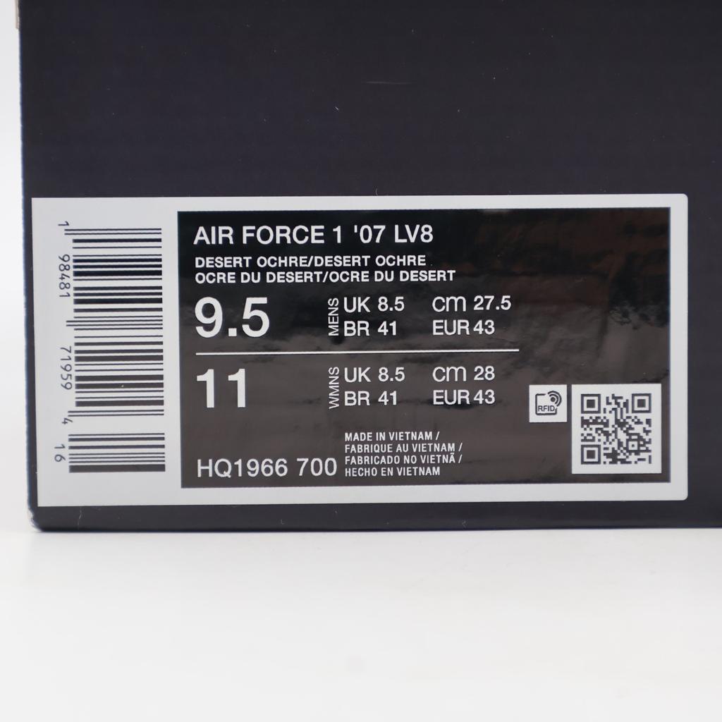 HQ1966-700 Nike Air Force 1 Low Замша Охра Пустынная Черный (Мужской)