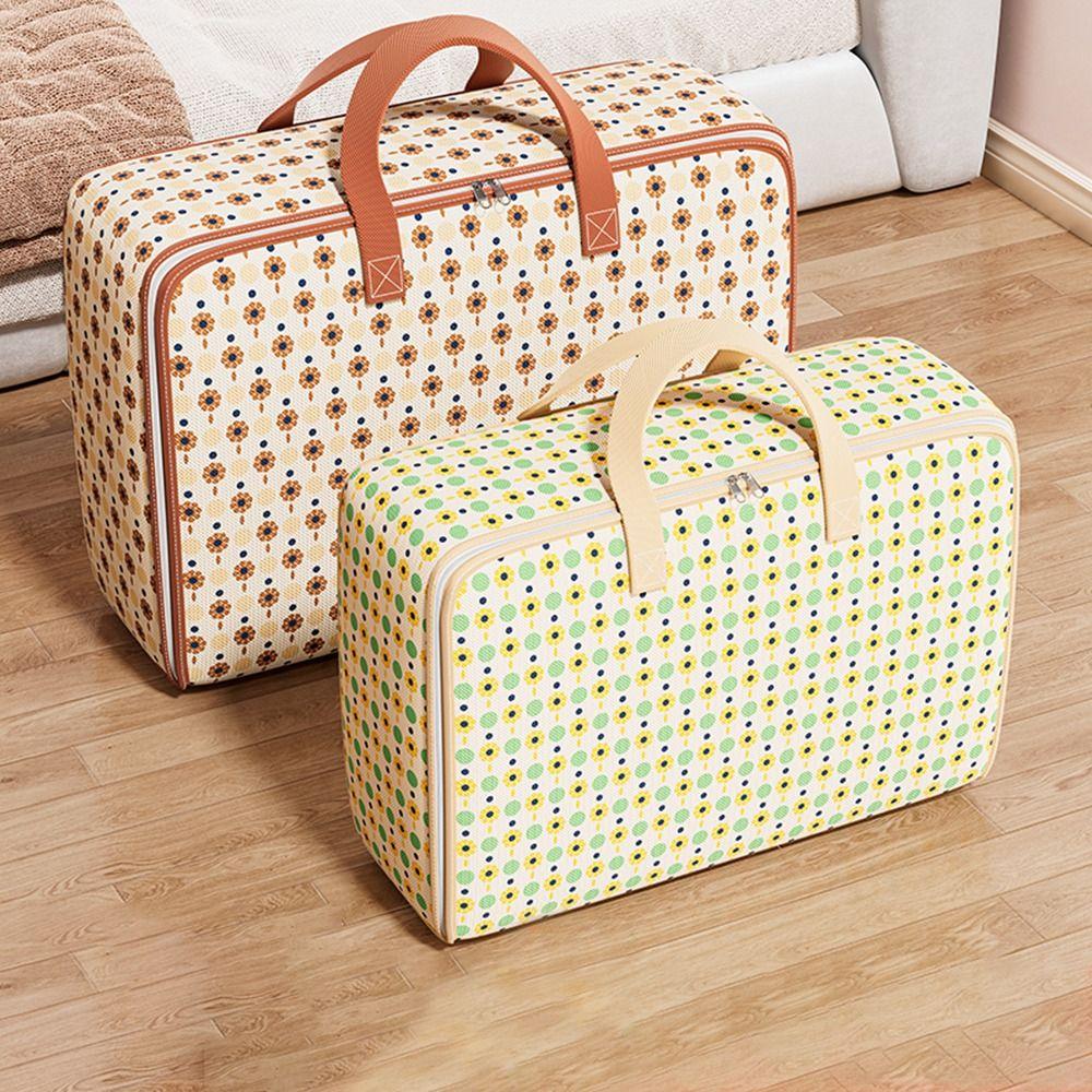 Foldable Clothes Storage Bins with Handle Moving Storage Quilt Bag New Quilt Storage Bag for Home