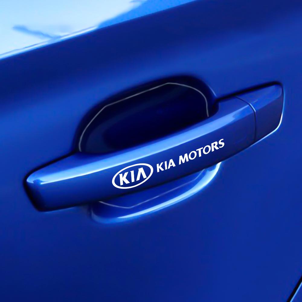 AANP1 4PCS Car Styling Door Handle Decorative Sticker Refit Decal For Kia Sportage Rio Sorento Soul Ceed Forte Cadenza Cerato K1 K2 K3