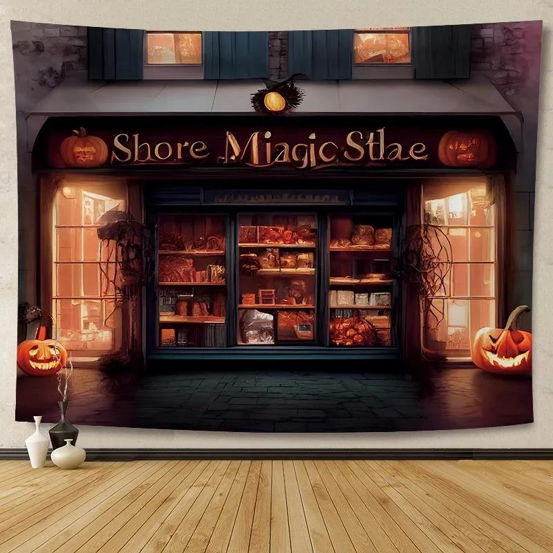 Halloween Decoration Background Cloth Hanging Cloth Wall Renovation Home Living Room Room Decoration Party Decoration