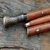 Antique Style Victorian Vintage Designer Brass Handle Cane Wooden Walking Stick