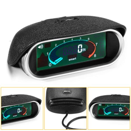 Car Tachometer LCD High Accuracy Anti Vibration Portable Sensitive Digital Display Instrument for Automobiles