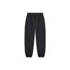 Li-Ning Chinese Culture Series Letter Logo Print Drawstring Loose Knit Sports Pants Men Bottoms Black AKLT411-1