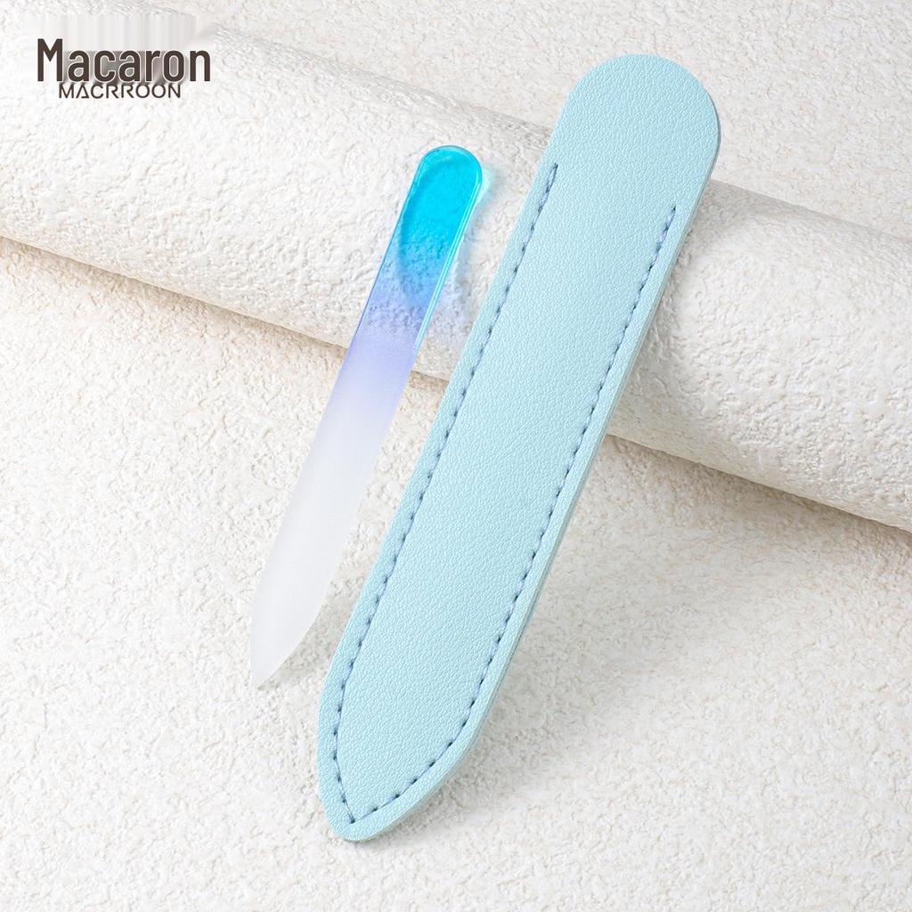 Двусторонний синий нано-кристаллический напильник и баф для ногтей - Инструмент для маникюра с мелким зерном