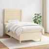 3128562 vidaXL Divan Bed with Mattress Cream 80x200 Cm Fabric
