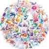 100Pcs Graffiti Sticker Sea Animal Pattern Waterproof Fade-Resistant Cartoon Sticker for Book Diary Luggage