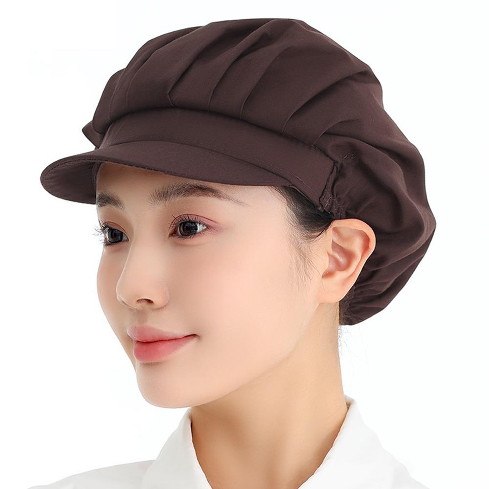 Dust-proof Chef Hat Elastic Hair Nets Cap Fashion Catering Cap Food Service