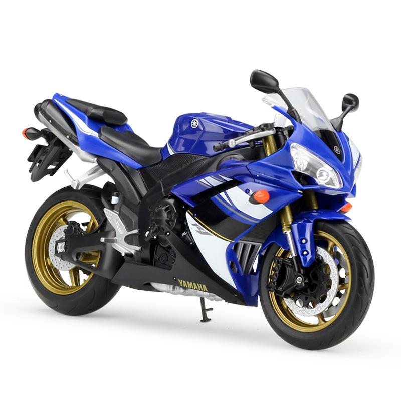 Welly 1/10 YAMAHA YZF-R1 Модель гоночного мотоцикла из сплава Металлические литые модели Спортивные мотоциклы Высокая симуляция Детская игрушка Подарок