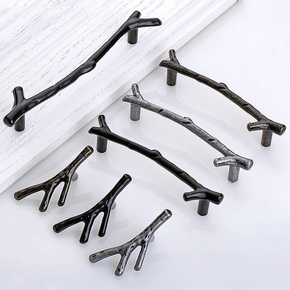 Fashion Twig Furniture Cabinet Pulls Wardrobe Door Handle Drawer Knobs