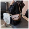 Small Leather Saddle Armpit Bags for Women Chain Shoulder Crossbody Bag Ladies Vintage Underarm Handbags Bolsa
