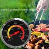 New Stainless Steel BBQ Barbecue Temperature New Metal Barbecue Stove Thermometer Suitable Household Kitchen Baking Accessories