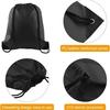 1pc Drawstring Backpack Black Gym Bulk Strapped Handbag Backpack Drawstring Backpack, Black