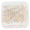 100pcs Earring Torus Plastic Earring Backs Gold With Pad Pierced Earring Backing Soft Clear Earring Backing Stoppers Posts