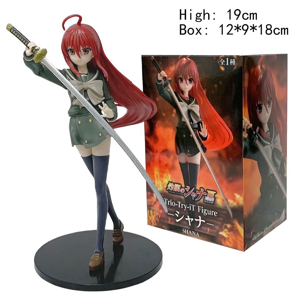 19СМ Аниме Shakugan no Shana Шана Накажи преступление ПВХ Фигурки Действия Модель Коллекция Украшение Аниме Мультфильм Модель Игрушка Подарок