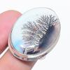 Natural Russian Dendritic 925 Sterling Silver Jewelry Ring Size 8.5 Y7I27