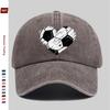 pc Vibrant and Beautiful HeartShaped Soccer Print Baseball Cap Printed Design Casual Hat for Sports Enthusiasts Comfortable