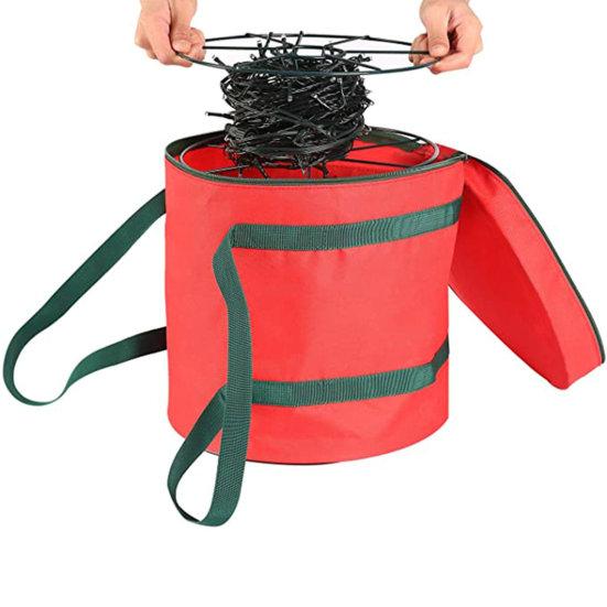 Сумка для хранения рождественских огней Yousheng, большая вместимость, застежка-молния, пылезащитная, с ручкой, органайзер для хранения рождественских огней