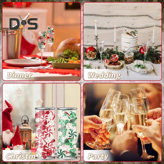 Рождественский набор наполнителей для ваз Плавающие бусины Подсвеченные бусины из искусственного жемчуга Прозрачные водные бусины Рождественские украшения для особых случаев Плавающие свечи