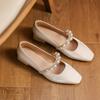 Princess Style Low-heel Mary Jane Square Toe Single Shoes Female 2024 New Fashion Casual Solid Color Womens Shoes Summertime