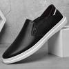 Lightweight Summer Men Casual Shoes Genuine Leather Male Luxury White Sneakers Brand Slip-on Men Loafers Breathable Men's Shoes
